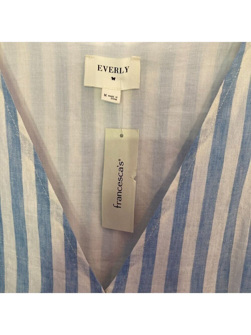 Everly Linen Blend Wrap Dress, NWT, Size M - Picture 3 of 12